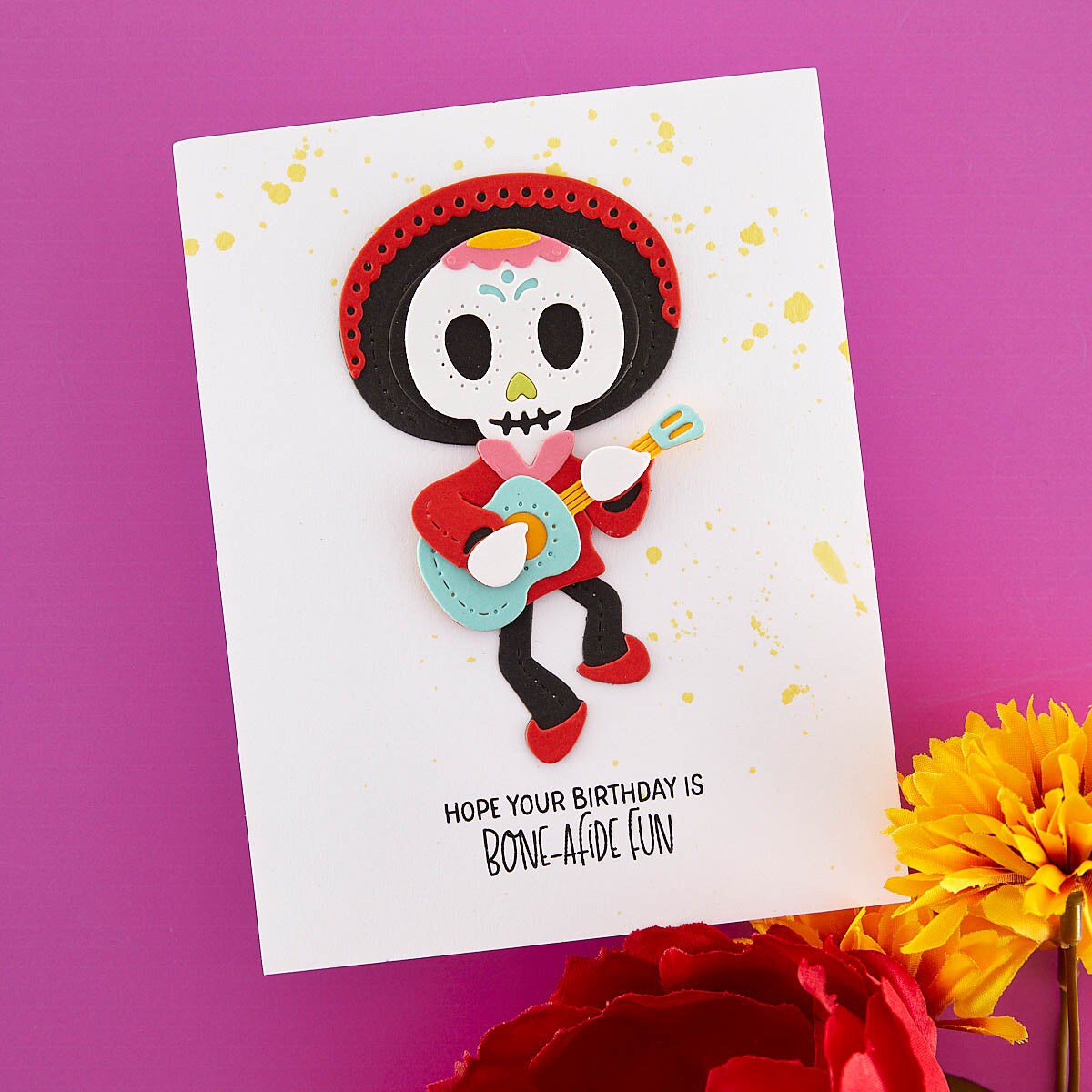 Spellbinders Dancin&#x27; Day of the Dead Boy Etched Dies from the Dancin&#x27; Halloween Collection