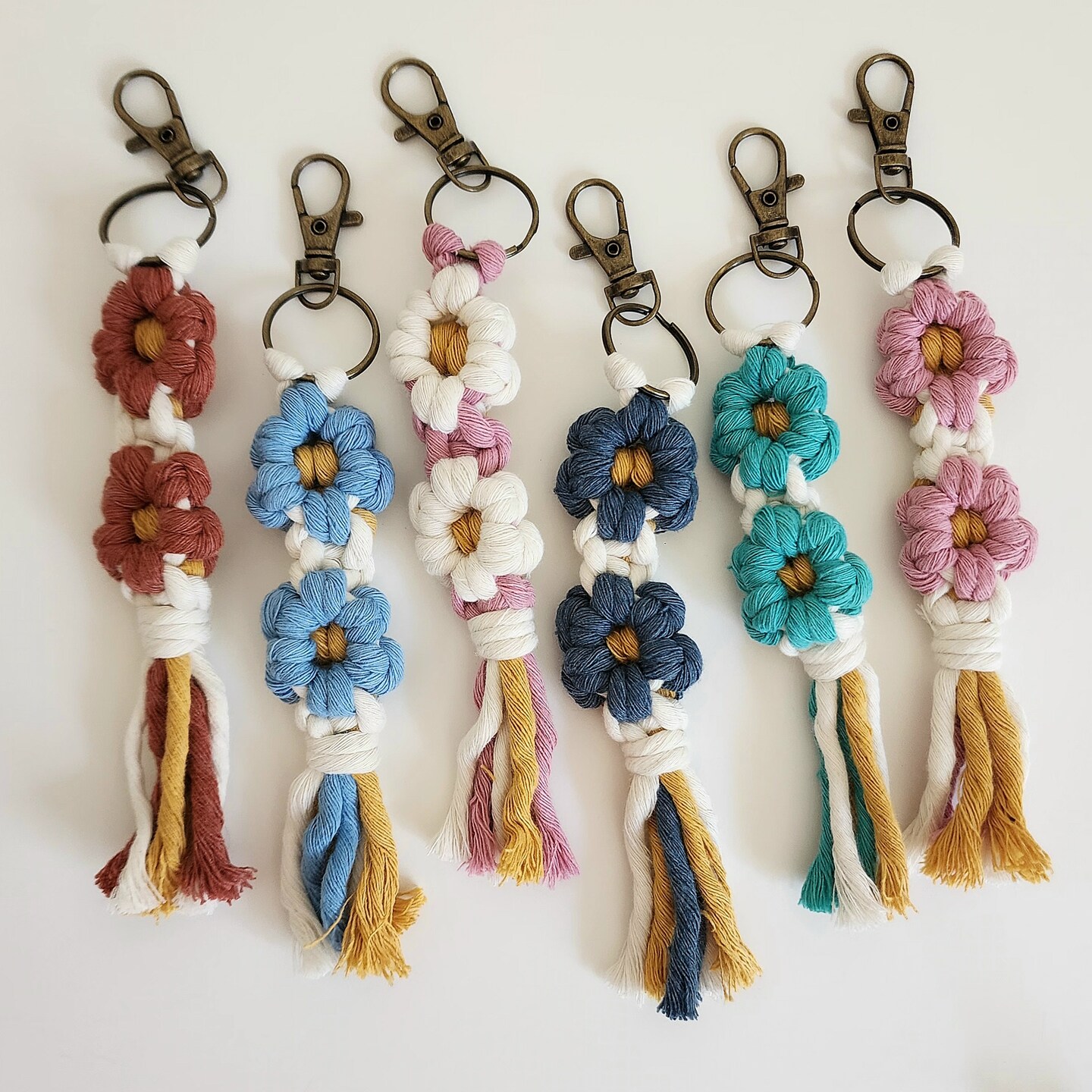 Flower Keychain DIY Macrame Kit