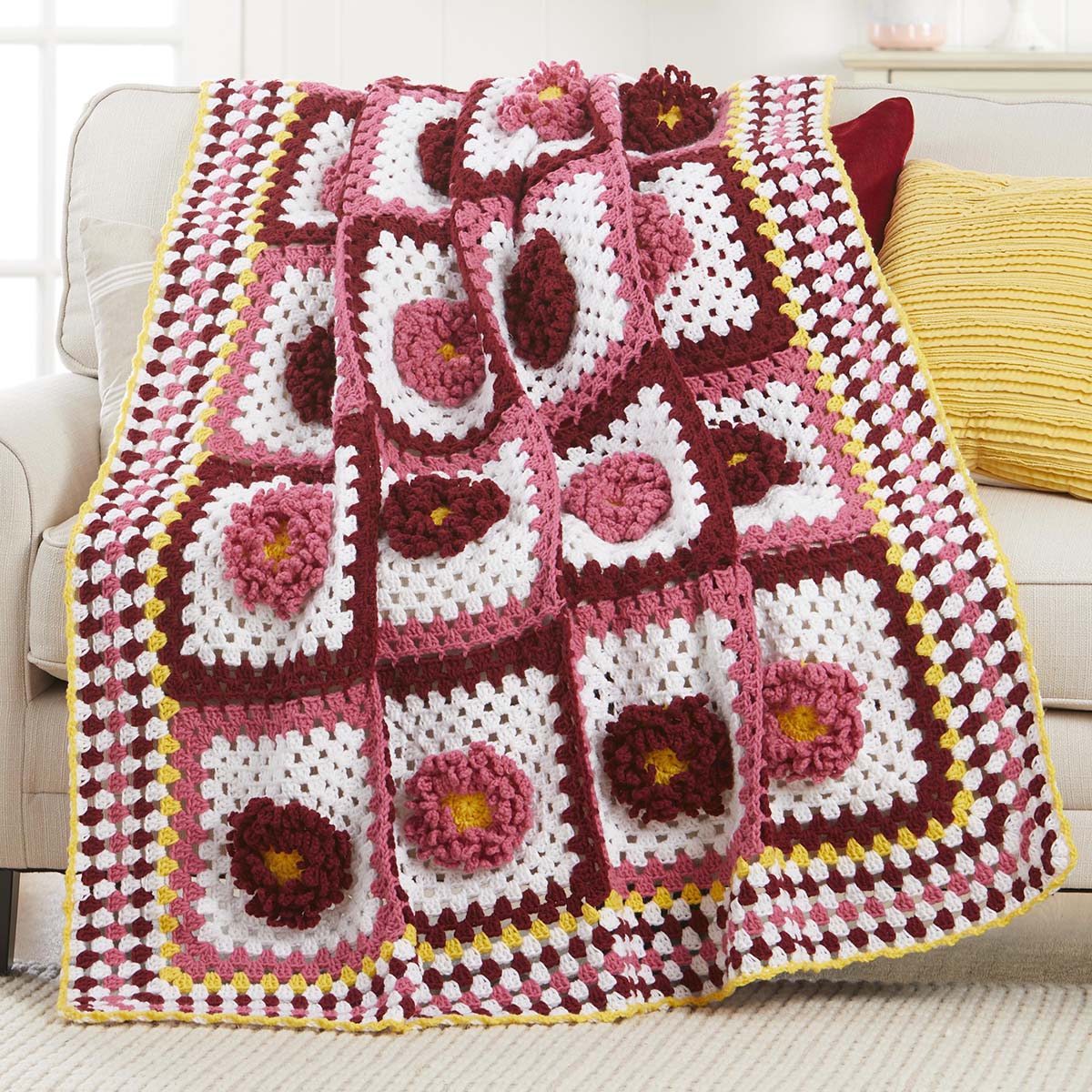 Herrschners Spring Squares Afghan Crochet Kit Michaels