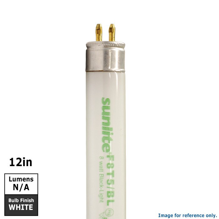 SUNLITE 8w T5 F8T5/BL Blacklight 12 inch G5 2-pin Fluorescent Tube Light