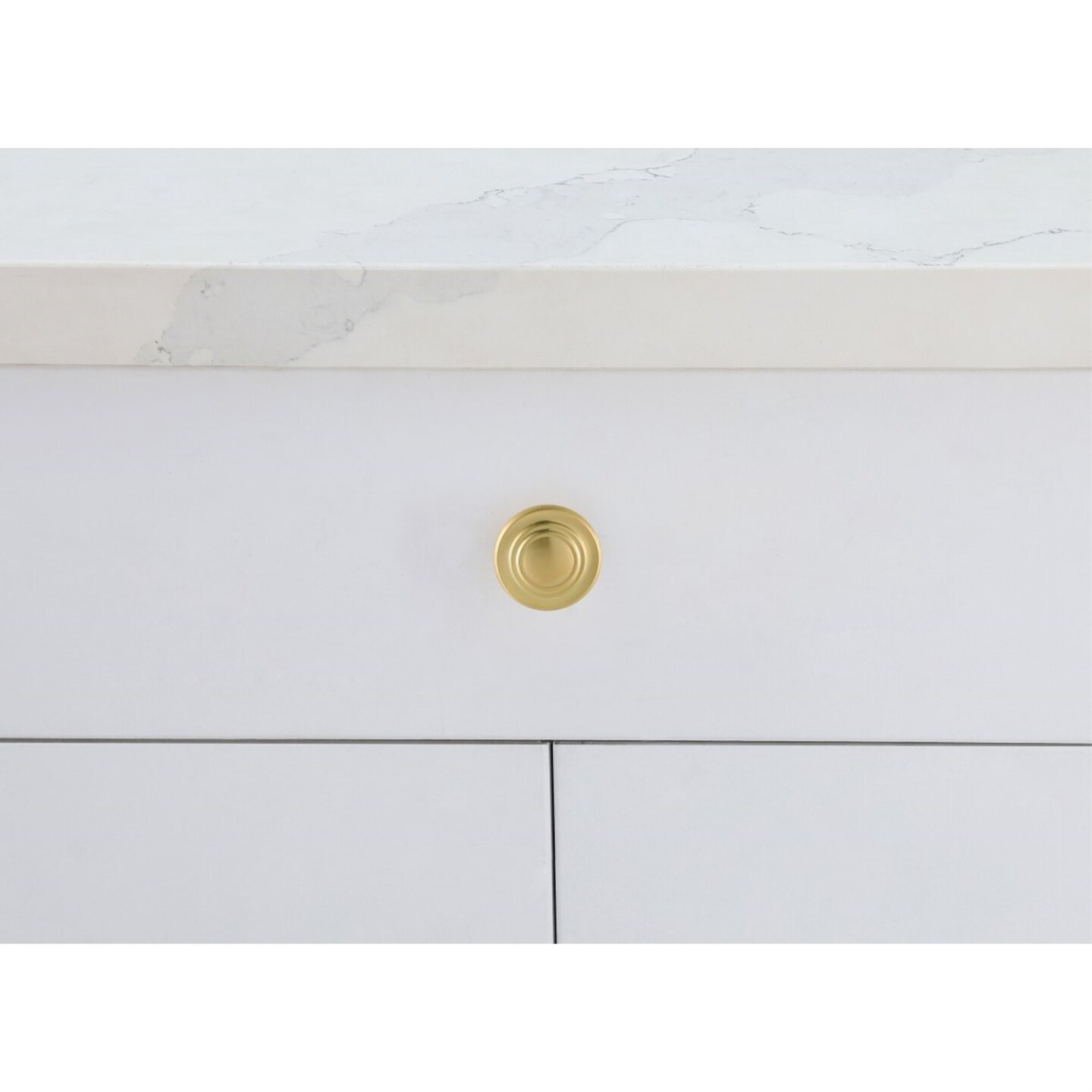 Minu 1.3" Diameter Brushed Gold Mushroom Knob Multipack (Set of 10)