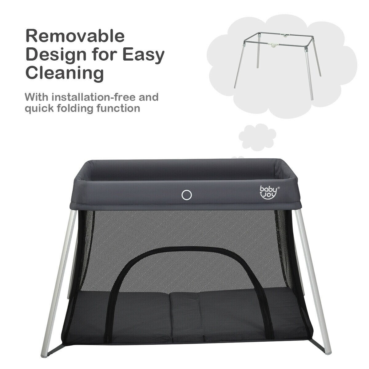 Lightweight Foldable Baby Playpen with Carry Bag