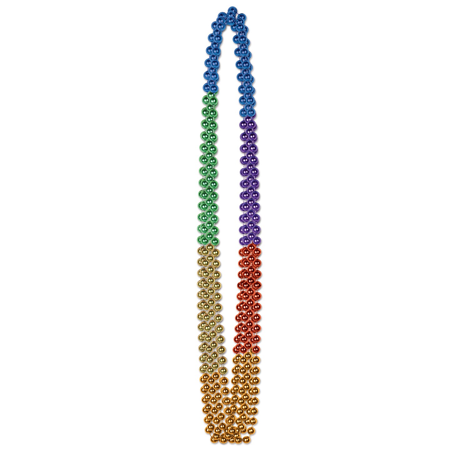 Beistle Club pack of 72 Rainbow Colored Necklaces Beads 21&#x22;