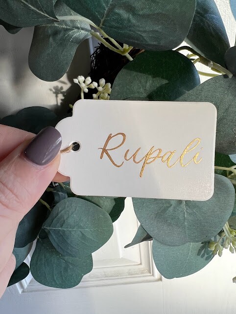 Customized Calligraphy 2-inch Gift Tags with Personalized Handlettered Names  - Bridesmaid Gifts, Gift Wrapping, Christmas present decor