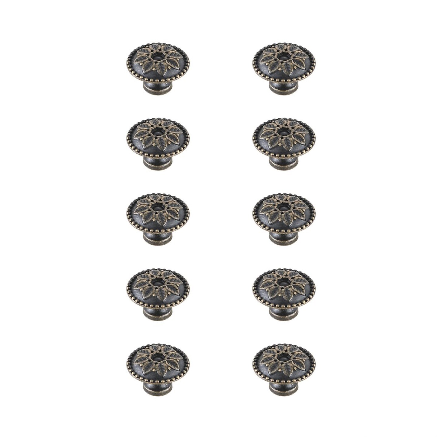 Corio 0.9&#x22; Diameter Antique Bronze Mushroom Knob Multipack (Set of 10)