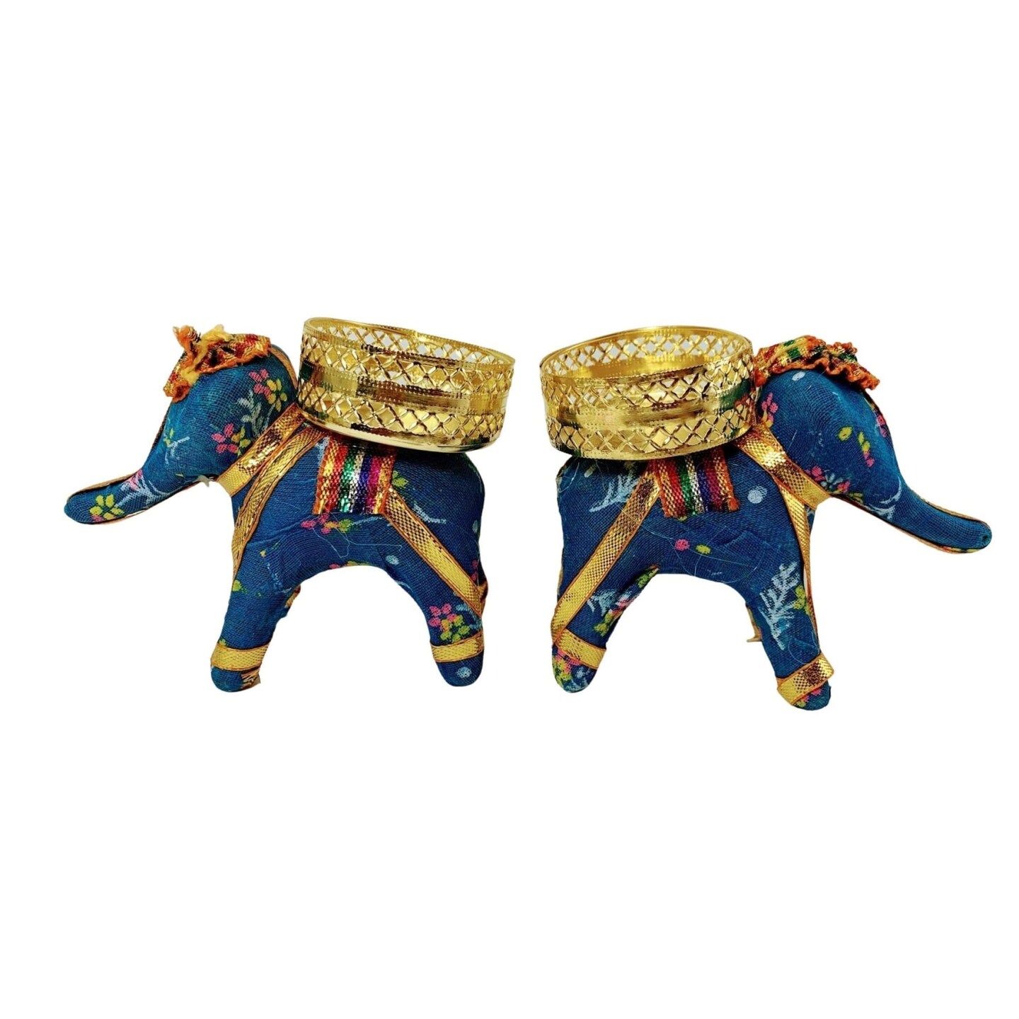 Diwali Gift Hamper Elephant Tealight Candle Holder Diwali Gift Boxes Indian Festival Best Wishes Christmas Hamper Basket for Employees Home Office Friends Family & Relatives - Return Gift