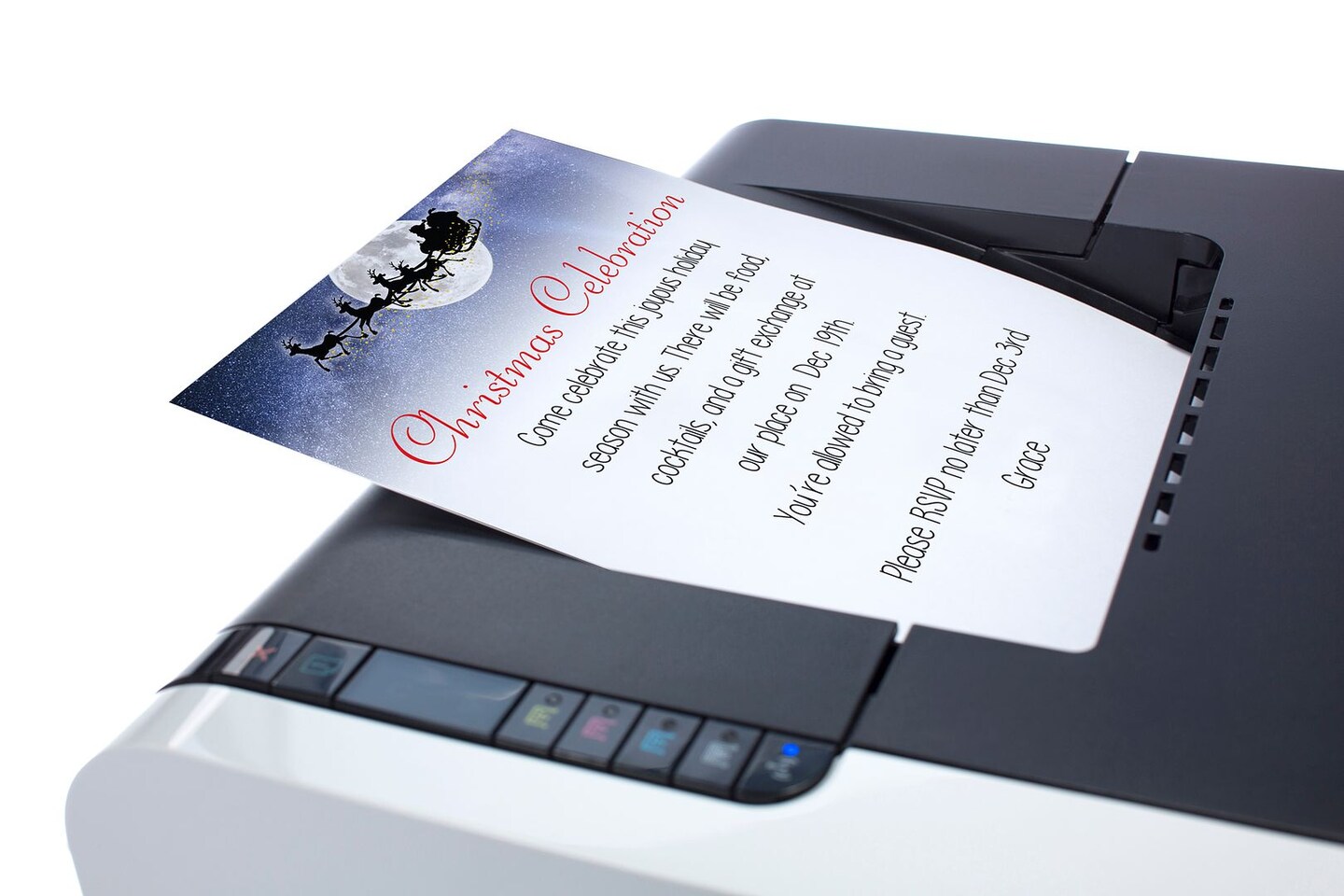 Great Papers! Moonlight Santa Holiday Letterhead, Invitations and Announcements, Printer Friendly, 8.5&#x22;x11&#x22;, 50 Pack