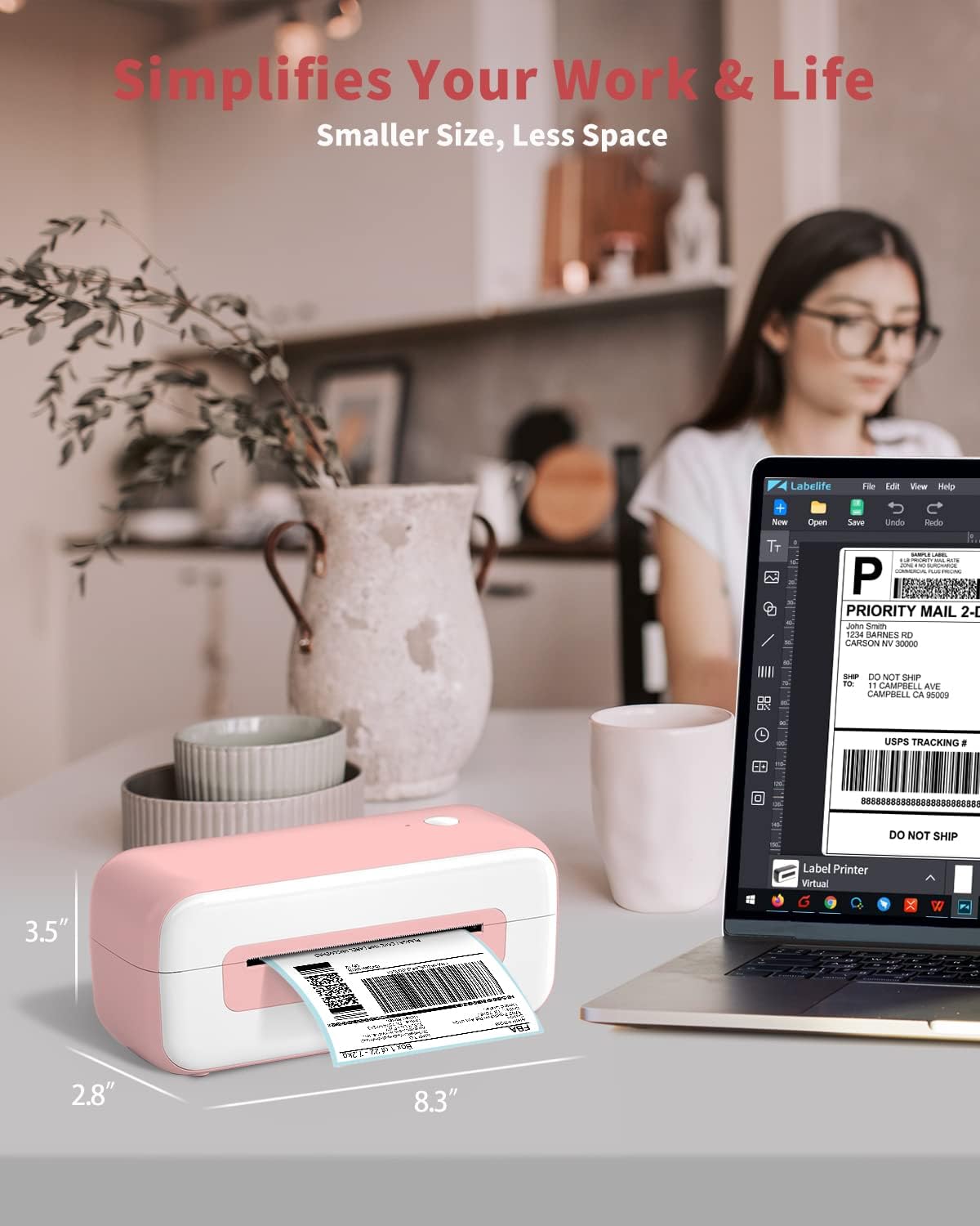 Phomemo&#xAE; - Label Printer for Shipping Packages | B246D - Thermal 4x6&#x22; Printing for Small Business