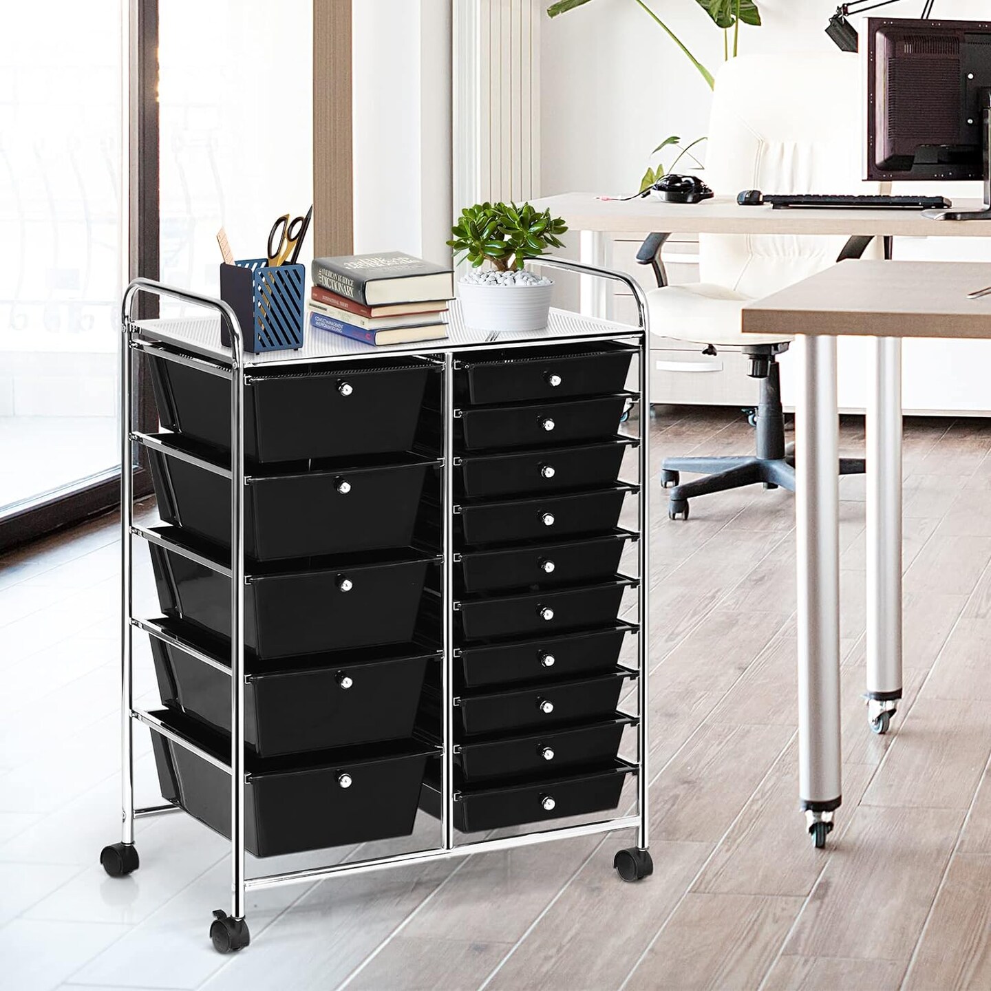 Multipurpose Rolling Utility Cart with 15 Drawer