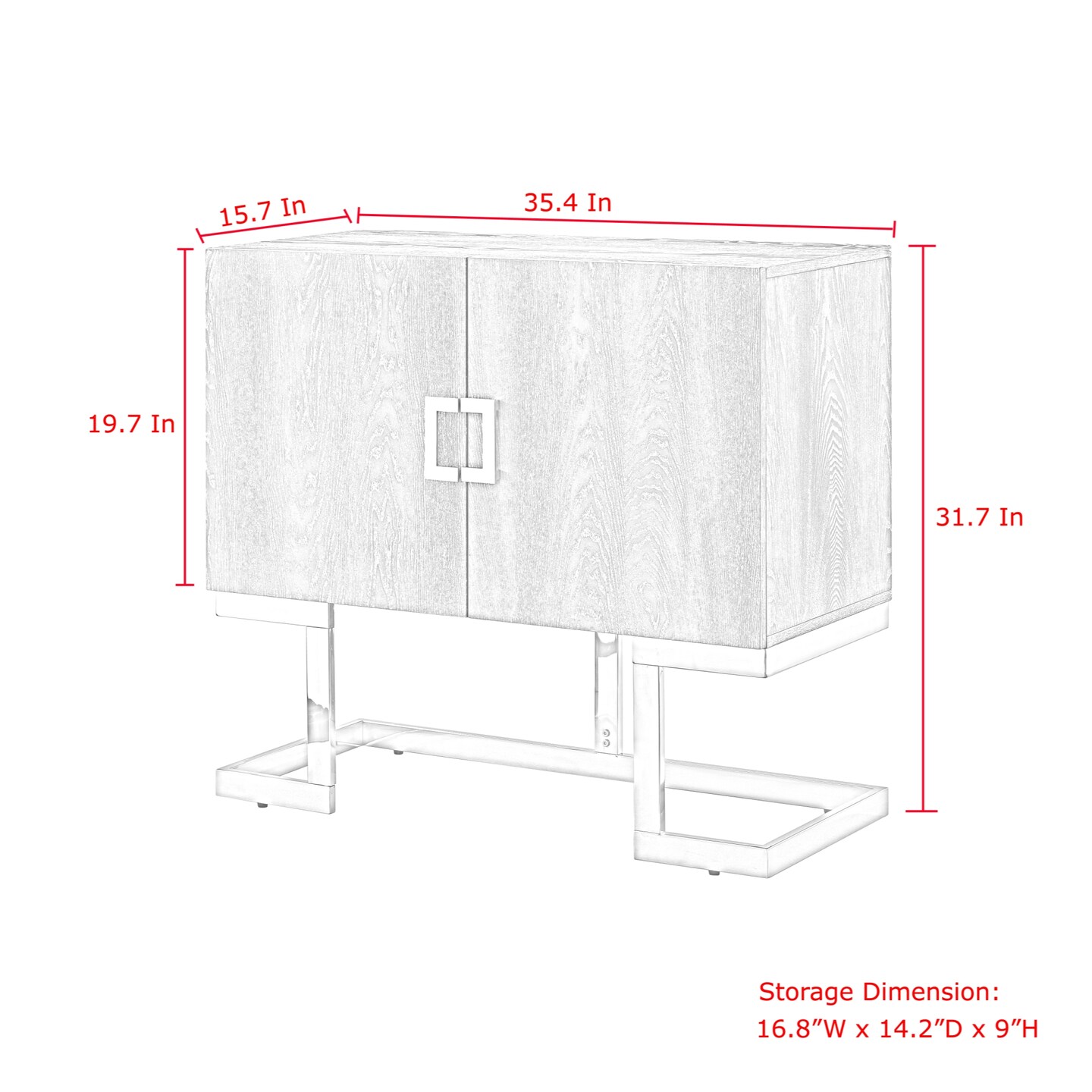 Olina 2 Doors Accent Cabinet