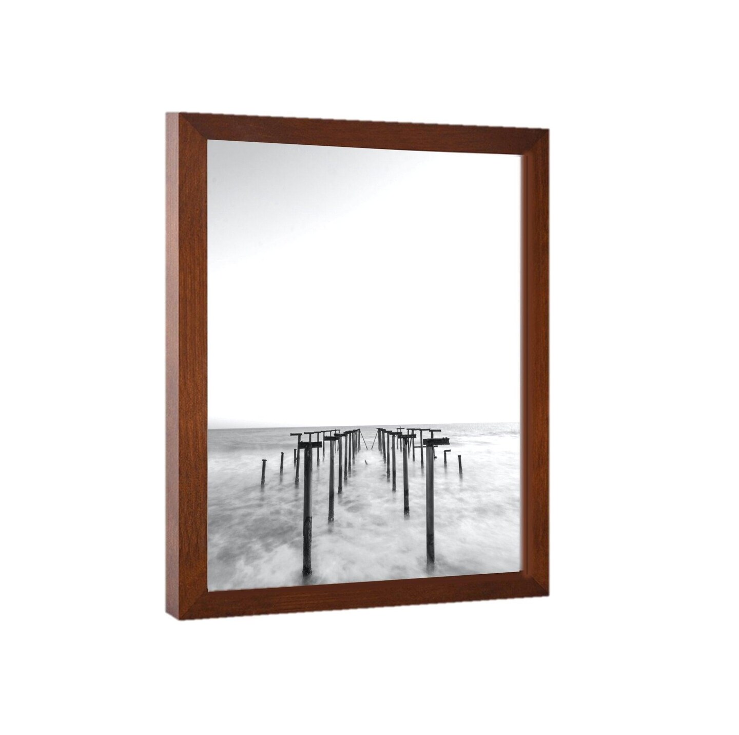  Modern 16x26 Picture Frame Black Wood Real Glass