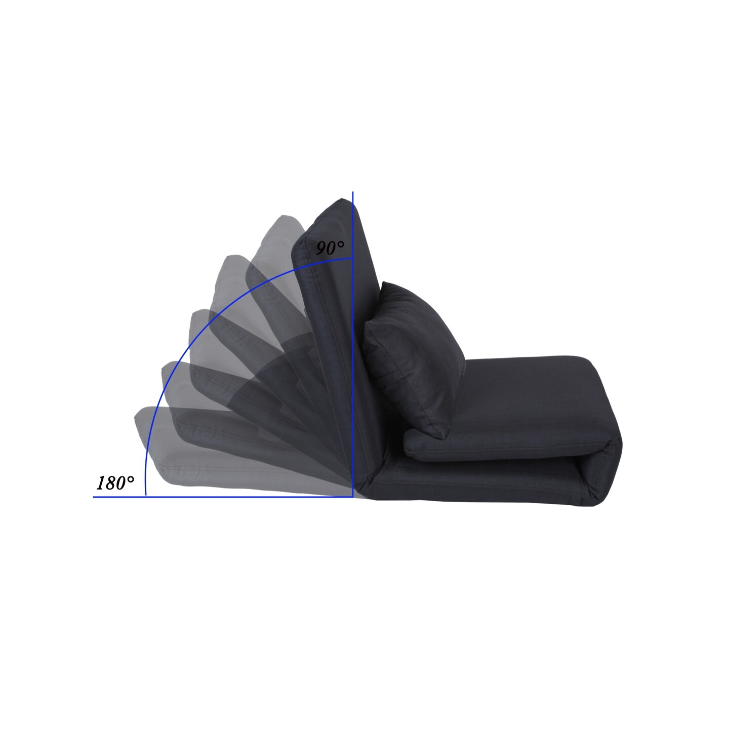 Relaxie Linen Convertible Flip Floor Chair Sleeper