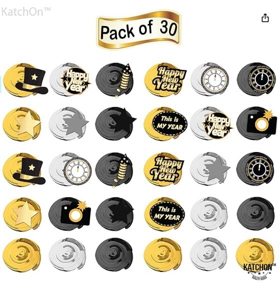 Happy New Year Decorations 2024 |&#xA0;Year Hanging Swirls - Pack of 30 |