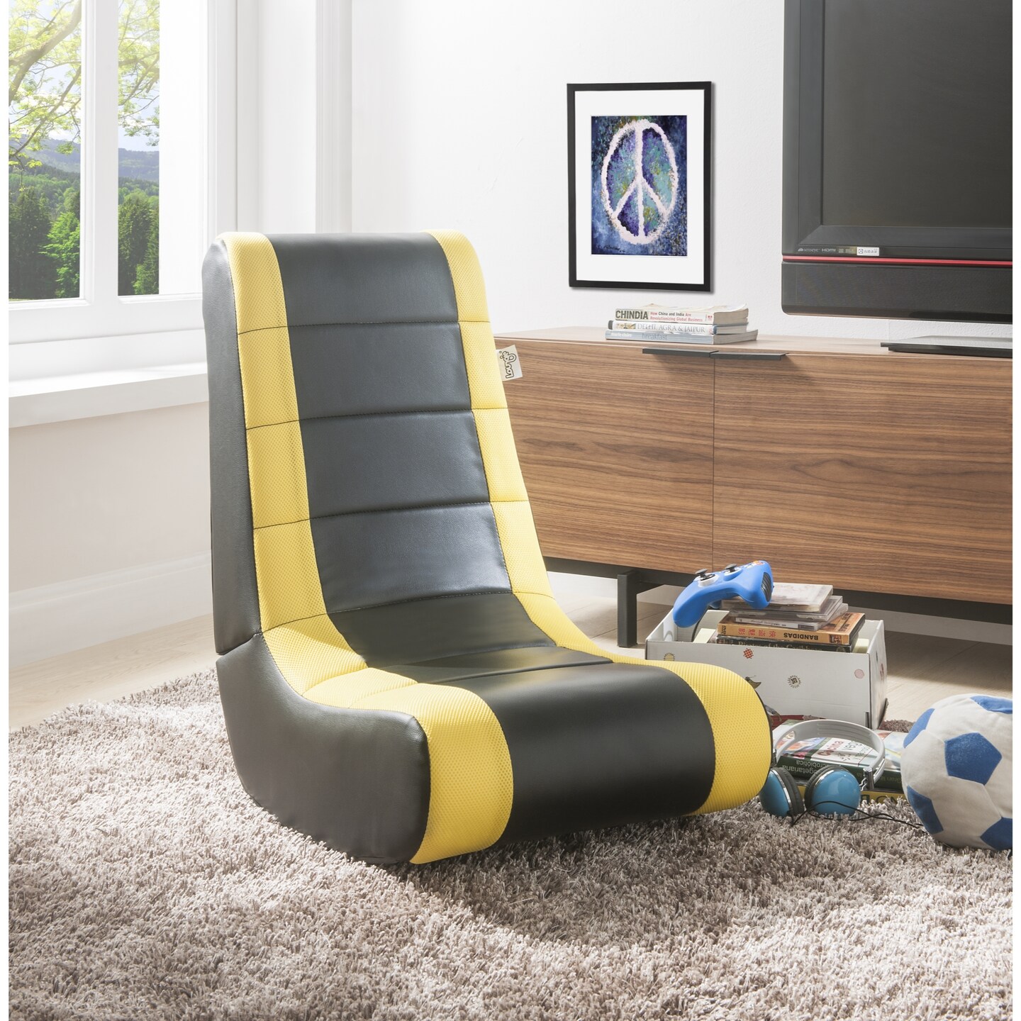 Rockme Video Gaming Rocker Chair For Kids, Teens, Adults, Boys Or Girls