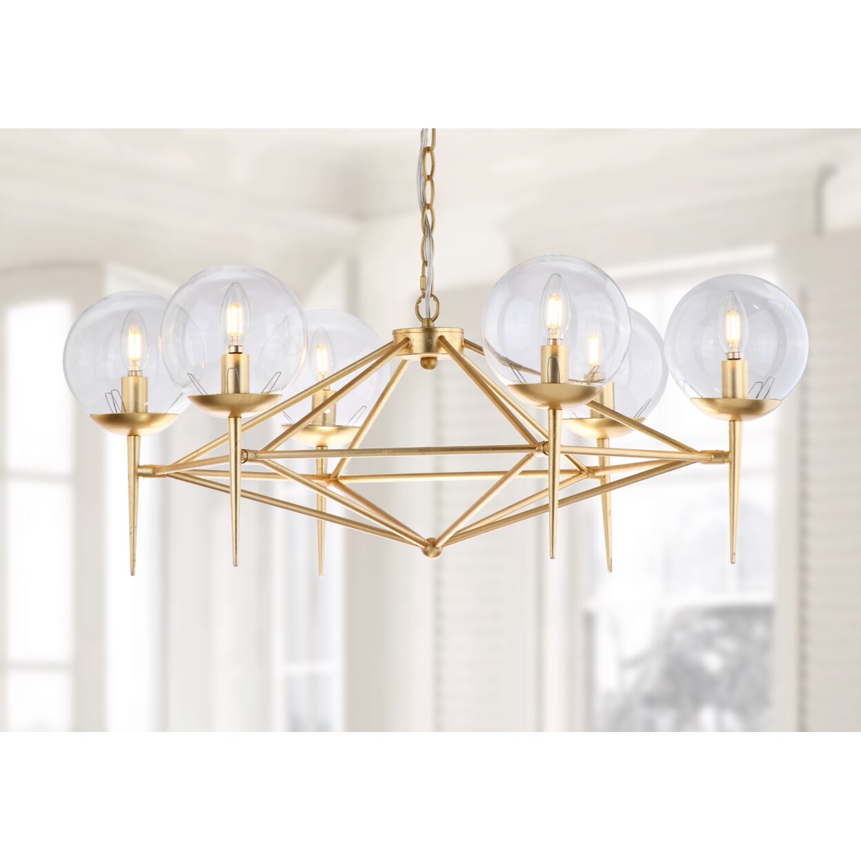 Safavieh   Greyor 6 Light 34&#x22; Chandelier  Gold