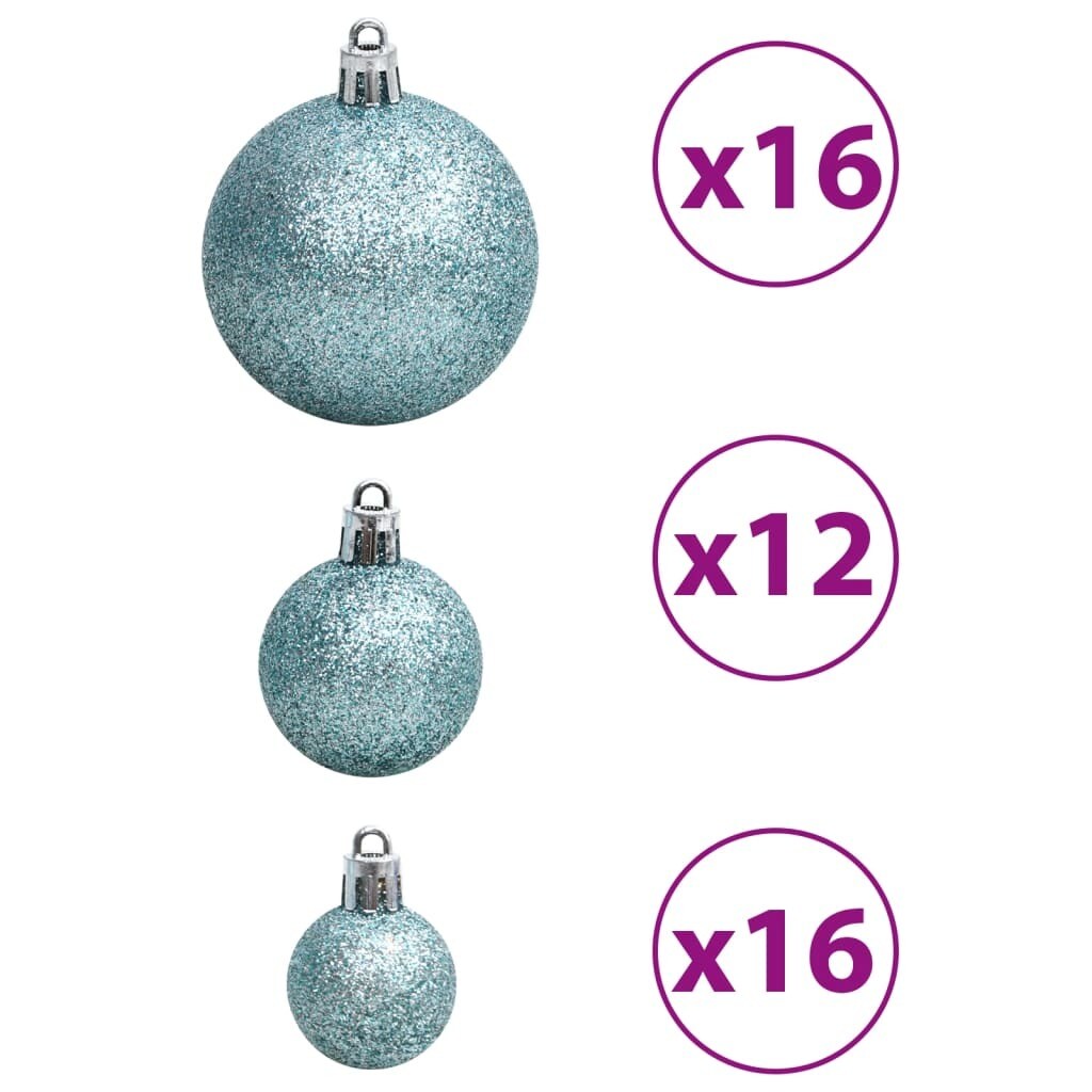 Christmas Baubles 100 pcs 1.2&#x22; / 1.6&#x22; / 2.4&#x22;