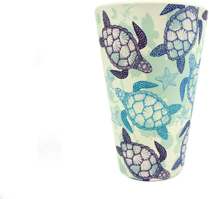 TINYMILLS Sea Turtle 14oz Travel Mug - Eco-Friendly Reusable Plant Fiber Travel Mug