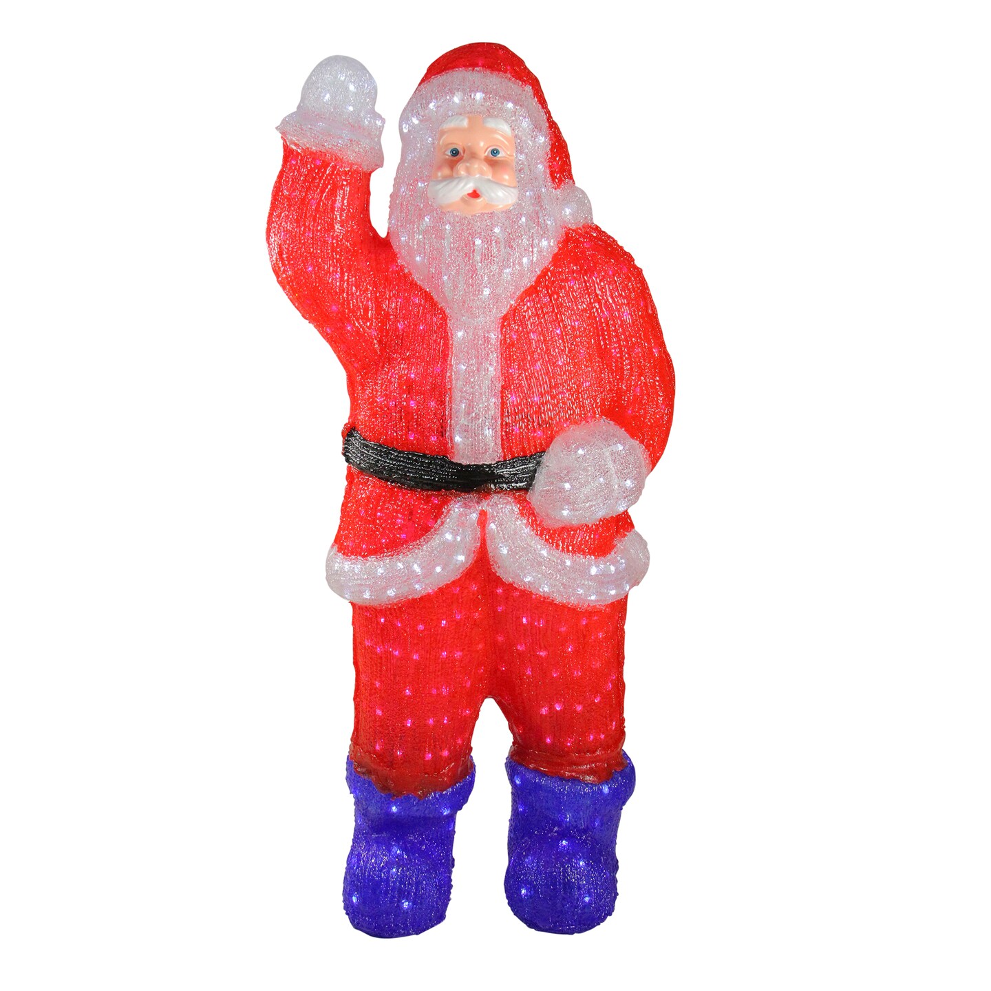 Northlight Lighted Commercial Grade Santa Claus Outdoor Christmas Decor - 3.75&#x27; - Red and Blue