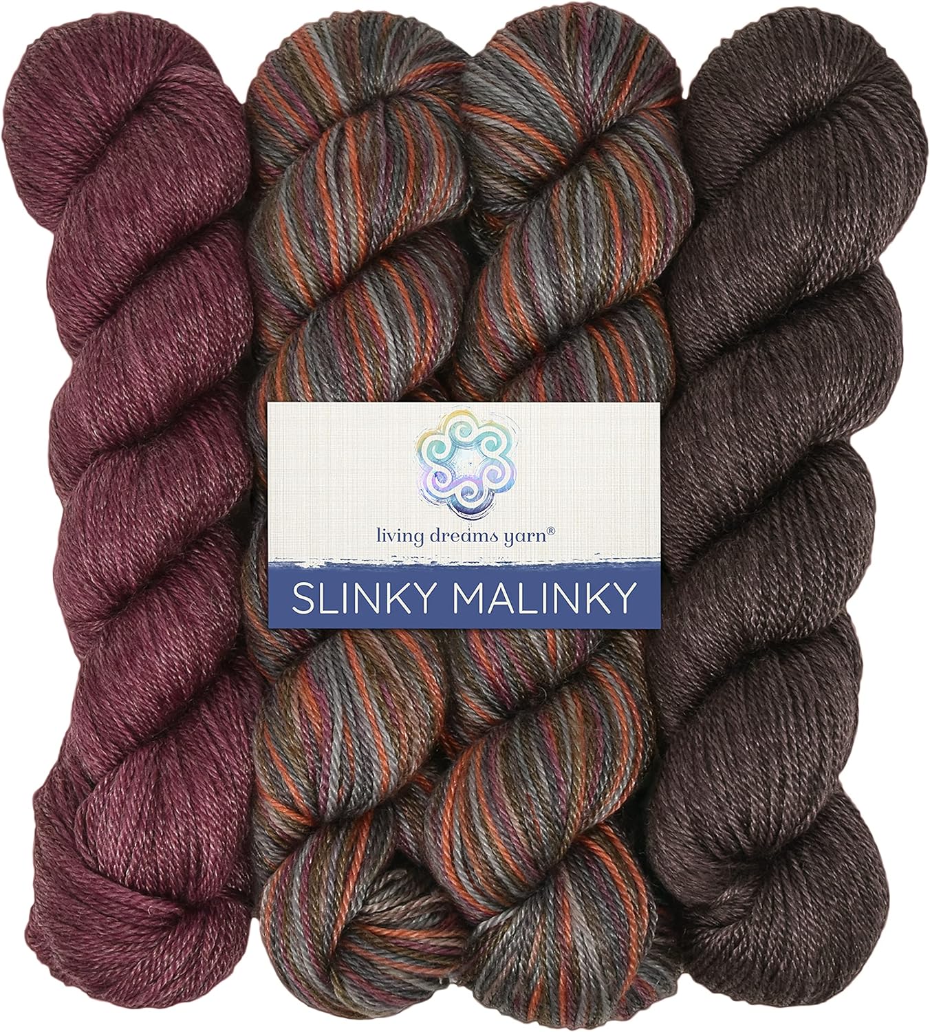 Slinky Malinky Superwash Merino Sock Yarn with Tencel - Silky & Strong.  Pacific Northwest Hand Dyed. Fingering Weight #1.