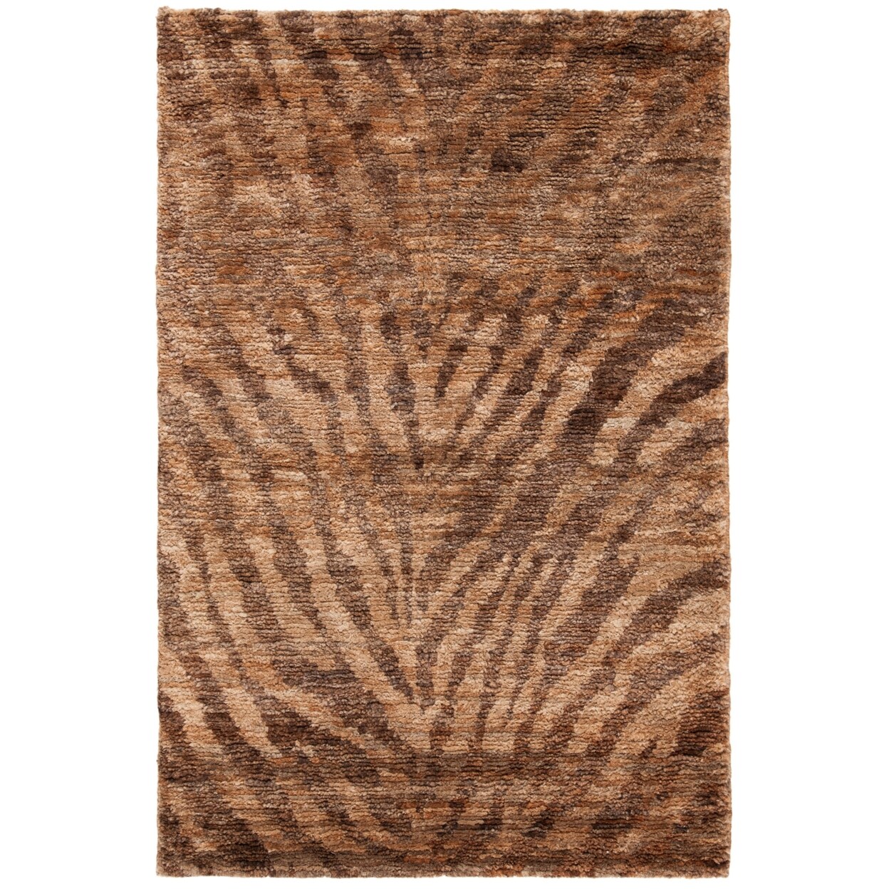 Safavieh Bohemian Boh224A Natural / Black Rug Bohemian Area Rug Carpet Shag