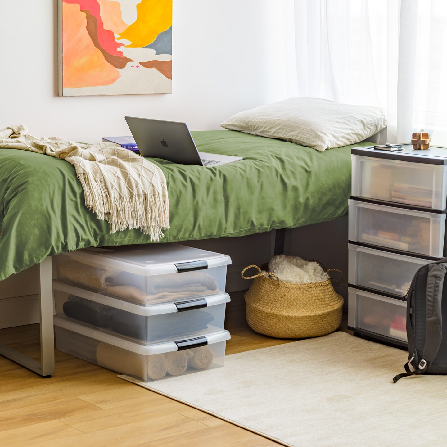 IRIS USA Plastic Under Bed Storage Containers