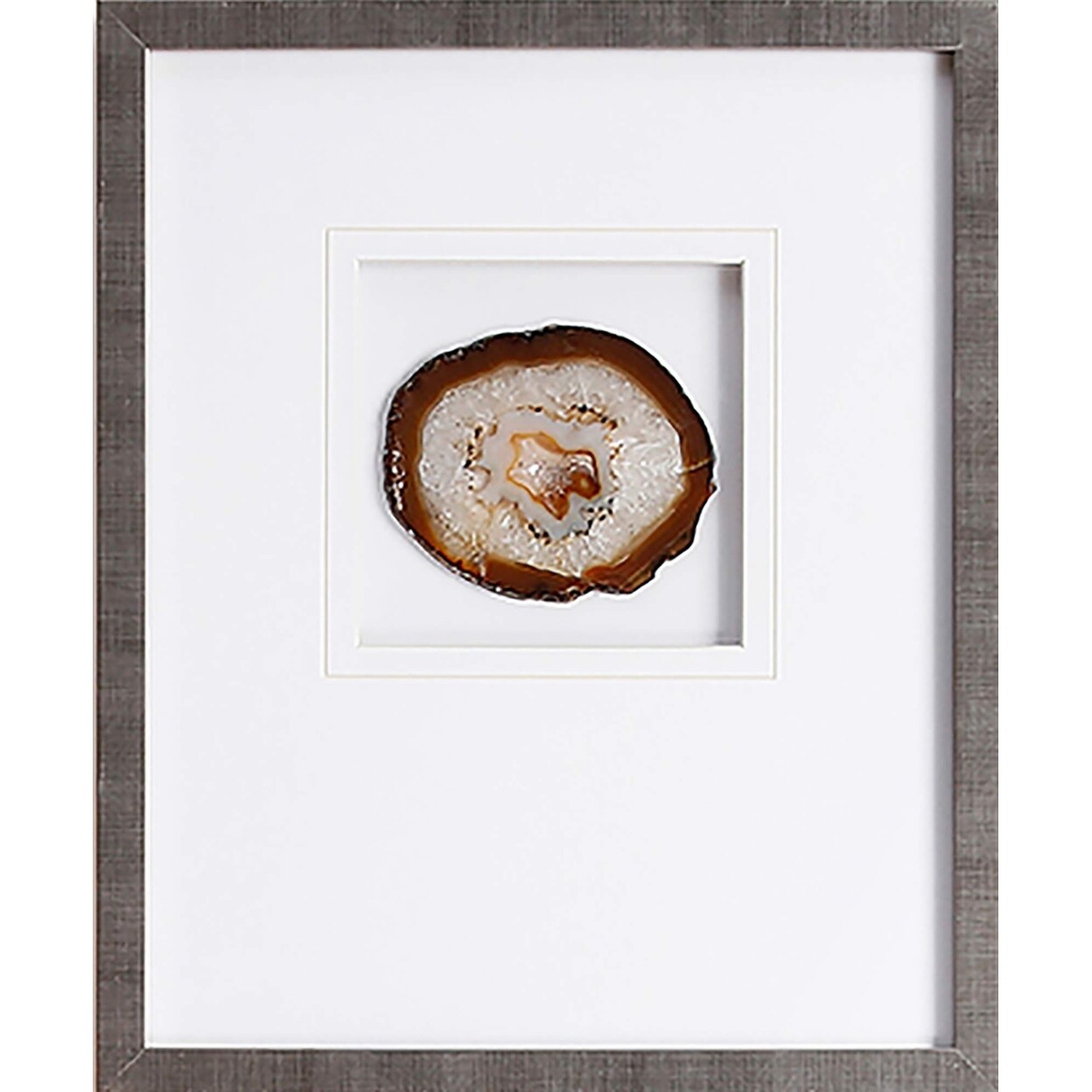 Madison Park Natural Agate Stone Framed Graphic Natural See below