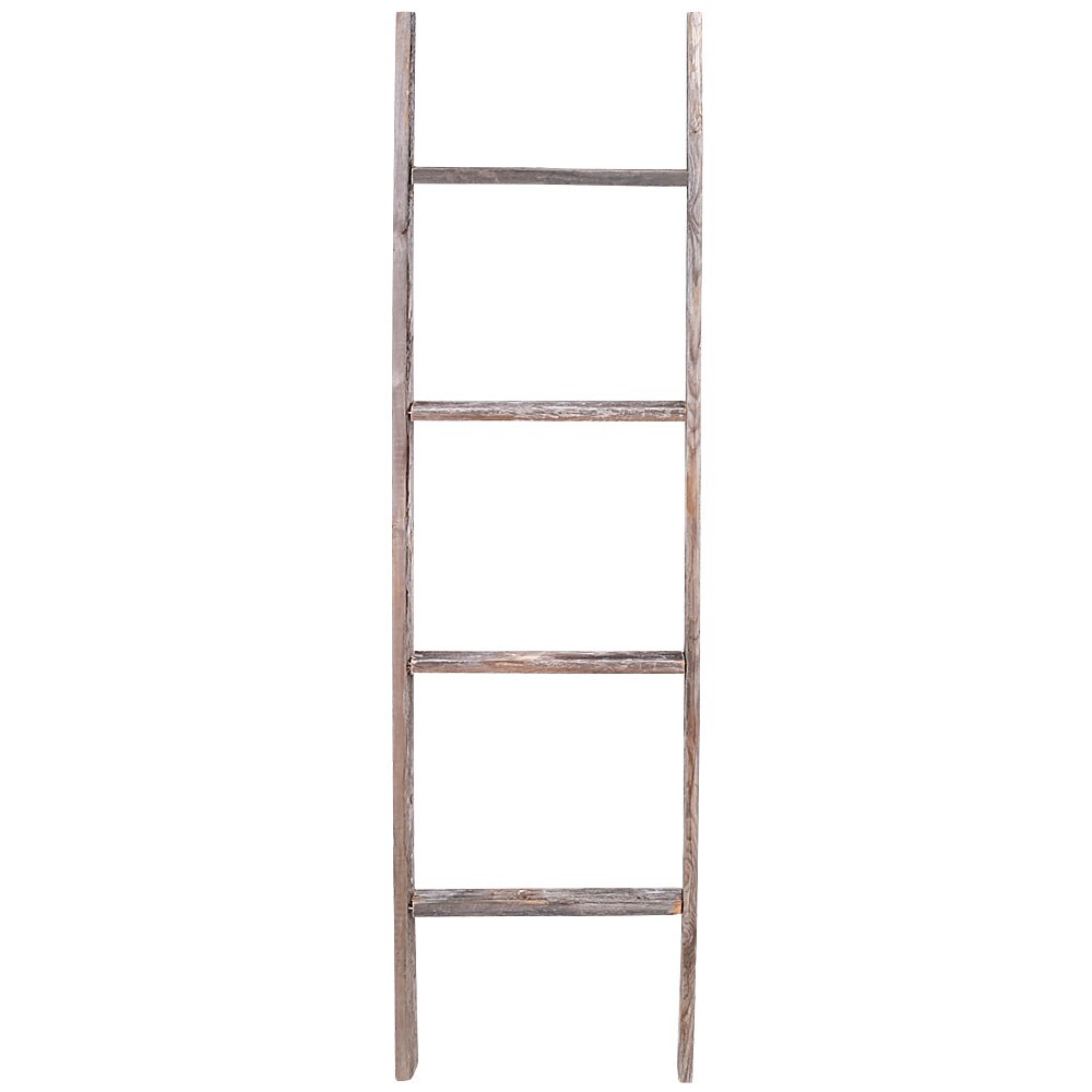 Rustic Decor LLC 4-Ft. Decorative Barn Wood Step Ladder by Rustic Reclaimed