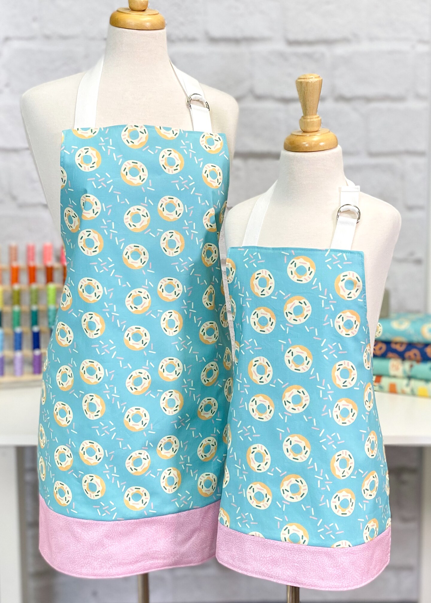 Apron Sewing Kit - Donuts - DIY Sewing Kit for Beginners