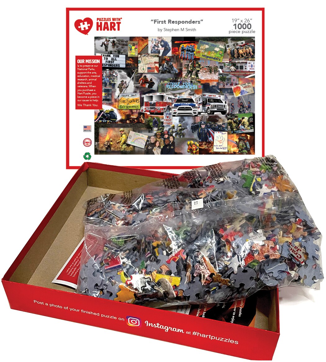 Hart 19&#x22;x26&#x22; 1000 pc Premium Jigsaw Puzzle - First Responders