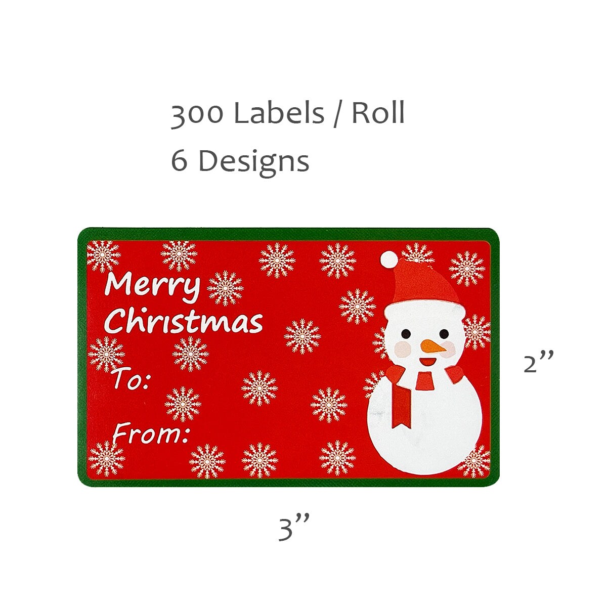 Wrapables Christmas Sticker Labels, Christmas Holiday Adhesive Gift Tags for Gifts & Stationery