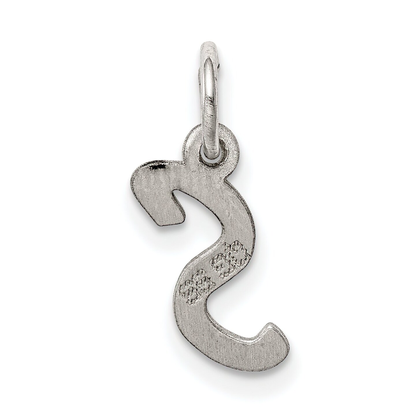 Sterling Silver Small Initial Letter S Charm Pendant Jewerly 19mm x 8mm