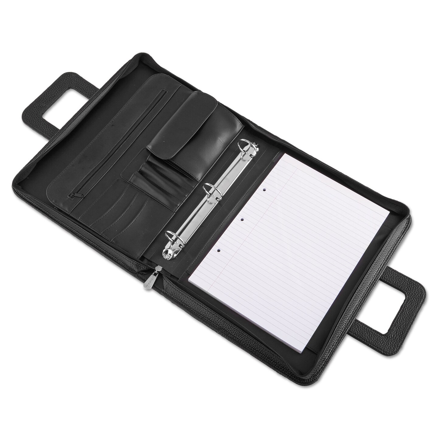 Universal Zip-Around Padfolio Vinyl 14 1/2 x 2 1/2 x 11 1/2 Black ...