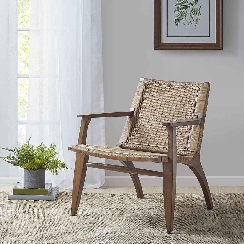 Madison Park   Coastal Clearwater Accent Chair with Natural Finish MP100-1011