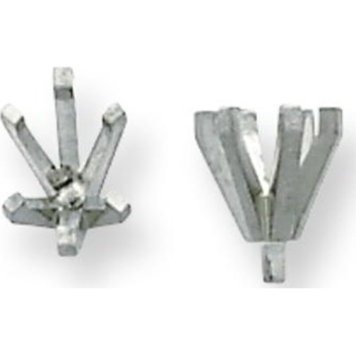 Platinum 6 Prong Oval Peg Setting 4mm