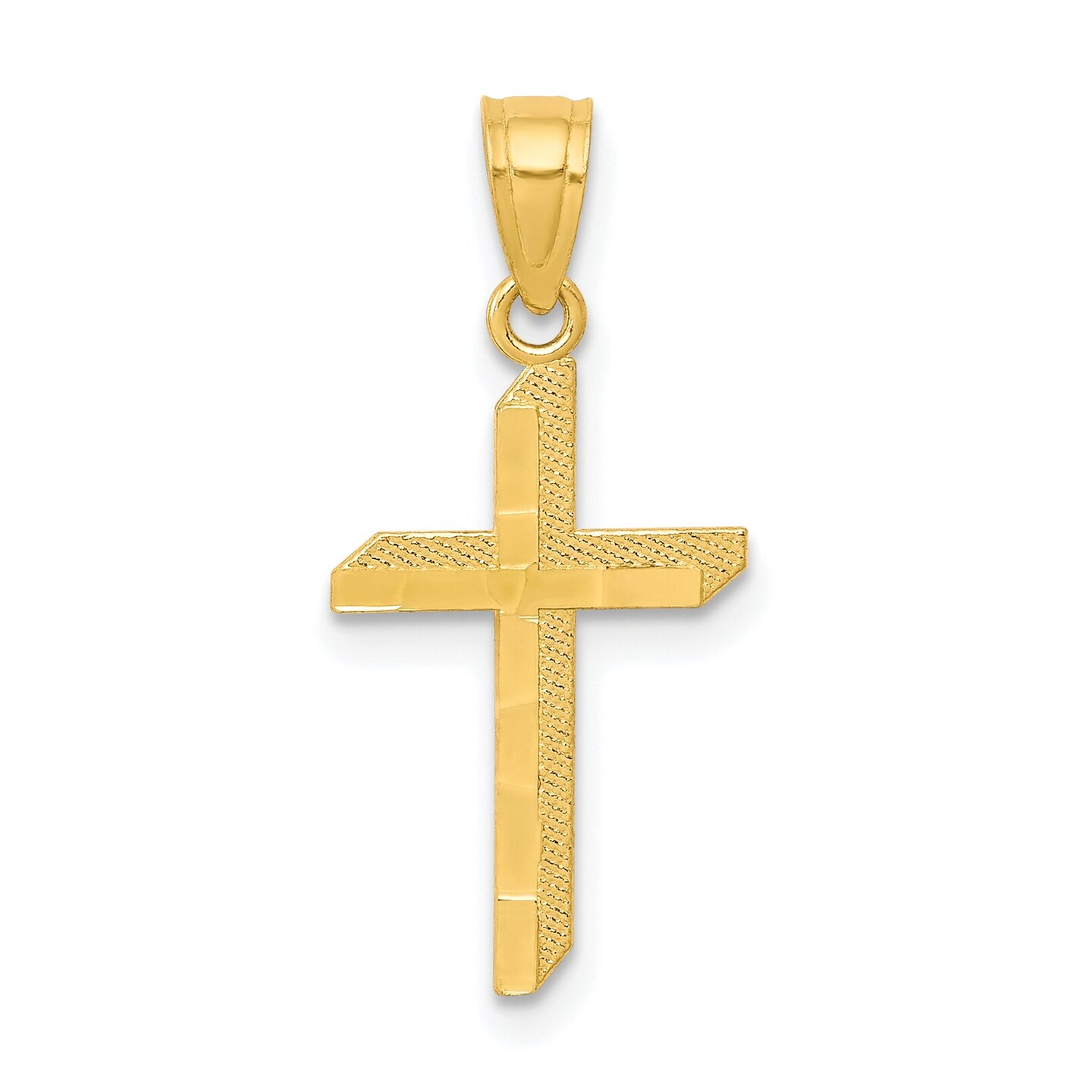 10K Gold Cross Pendant Jewelry 20 x 11mm