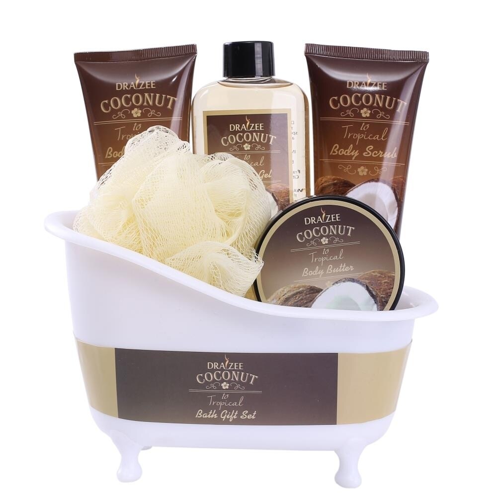 Draizee Spa Gift Basket with Refreshing Coconut Fragrance Luxury Bath