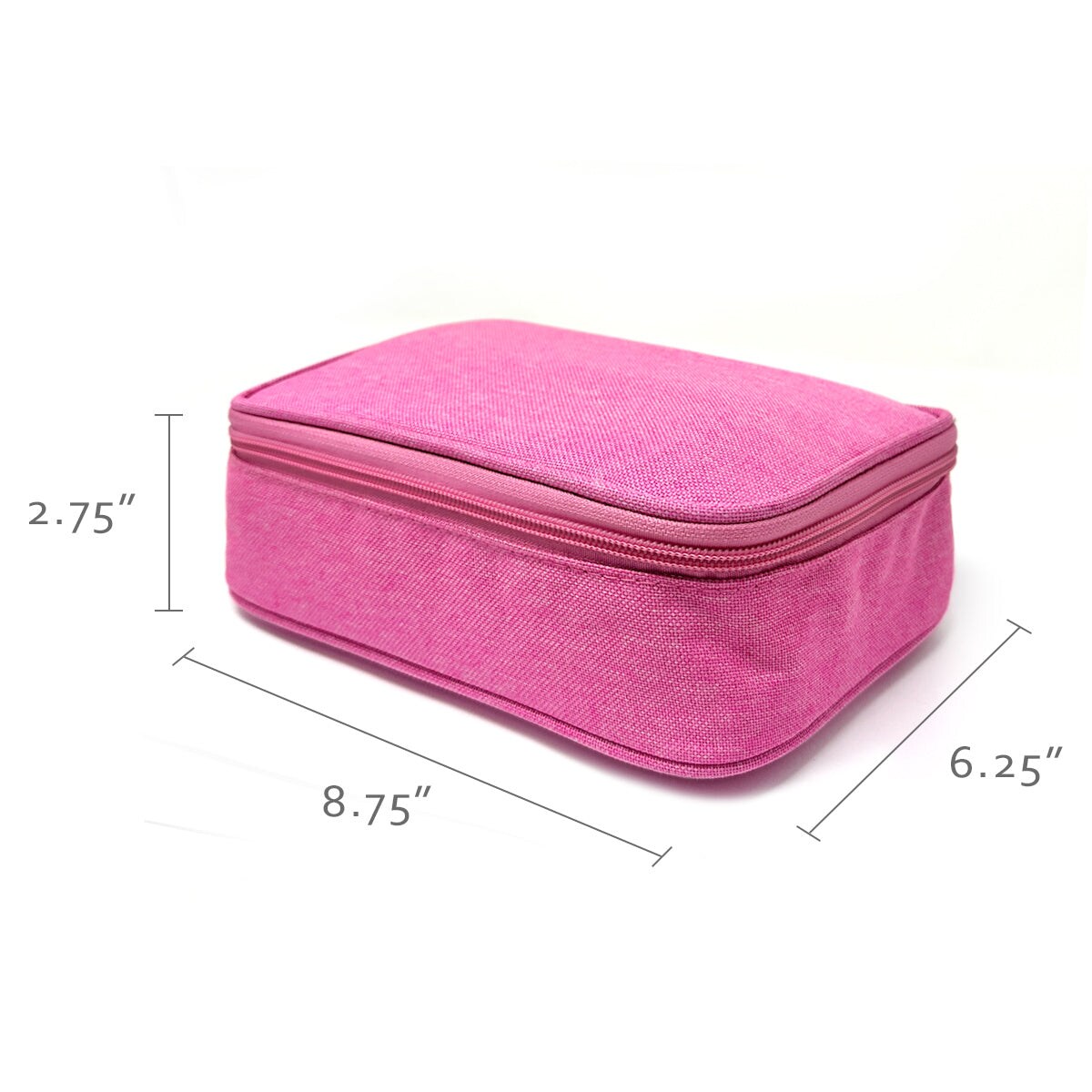 Wrapables Large Capacity 72 Slot Pencil Case for Colored Pencils, Stationery Pouch, Pink