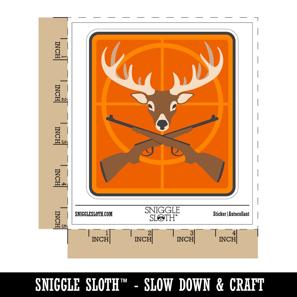 Crossed Hunting Rifles with Deer Head Antlers Waterproof Vinyl Phone ...