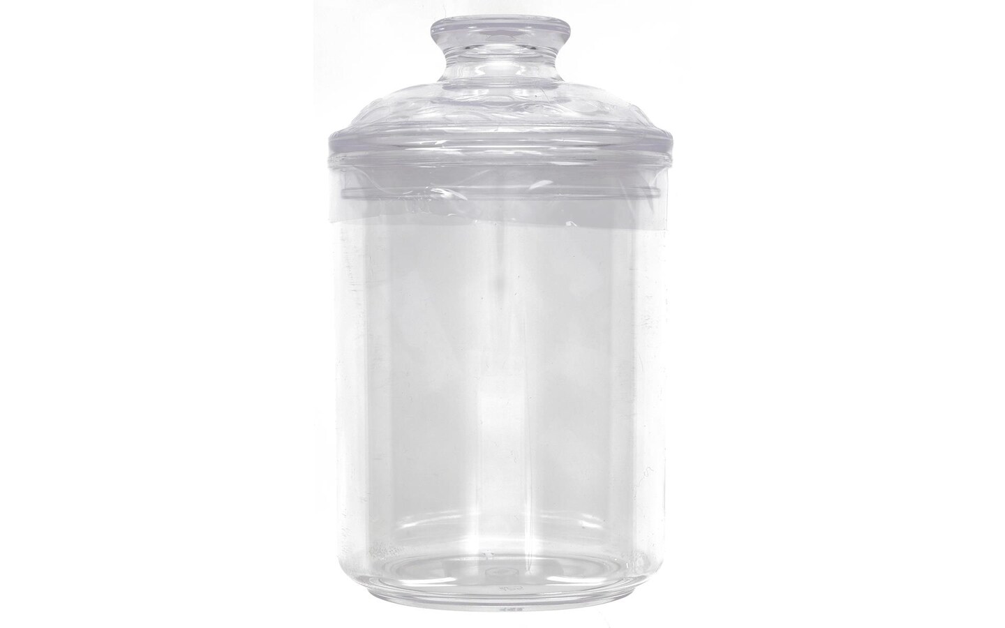 Hampton Art D&#xFFFD;cor Apothecary Jar Cylinder, Apothecary Jars with Lids, Clear Jars with Lids, Plastic Jar with Lid, Clear Jar with Lid, Candy Jar, Acrylic Container with Lid