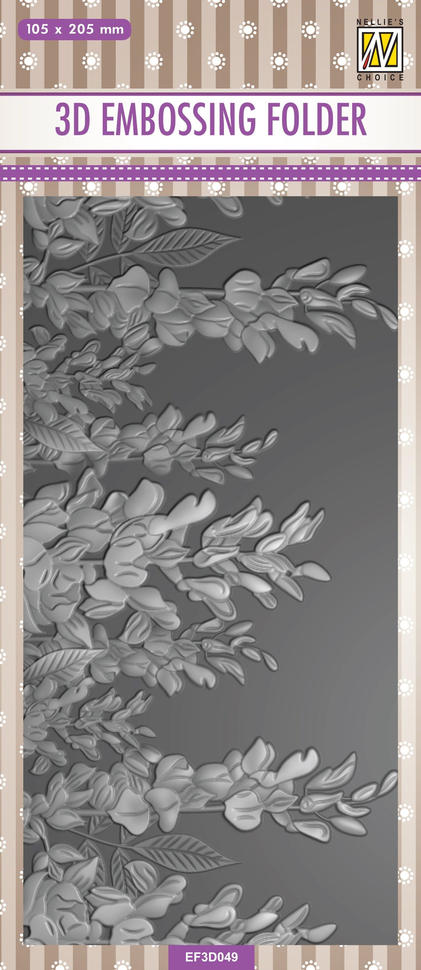 Nellie&#x27;s Choice  3D Embossing Folder Slimline - Lupins