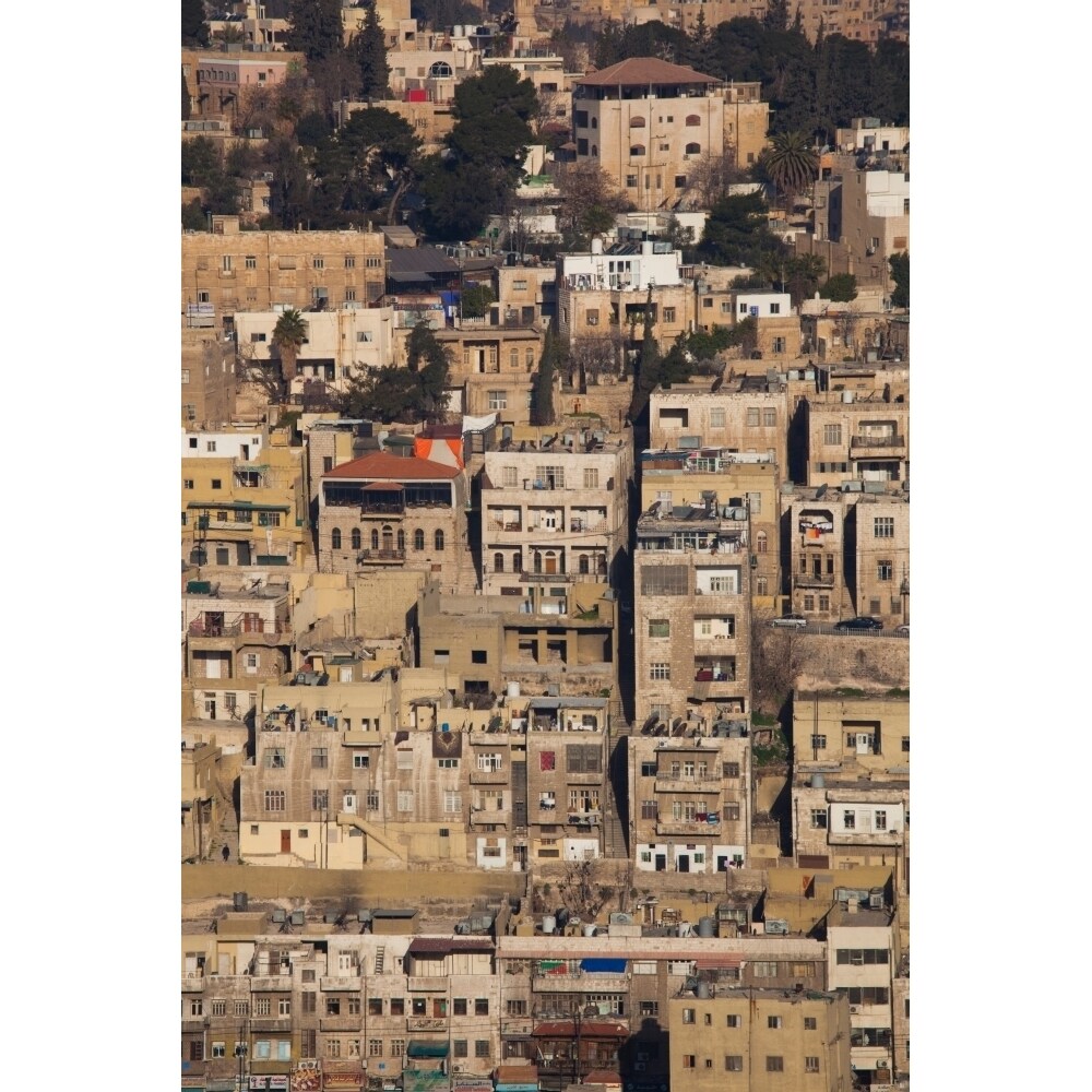 Posterazzi Elevated city view from Jebel al-Ashrafieh  Amman  Jordan Poster Print by Panoramic Images
