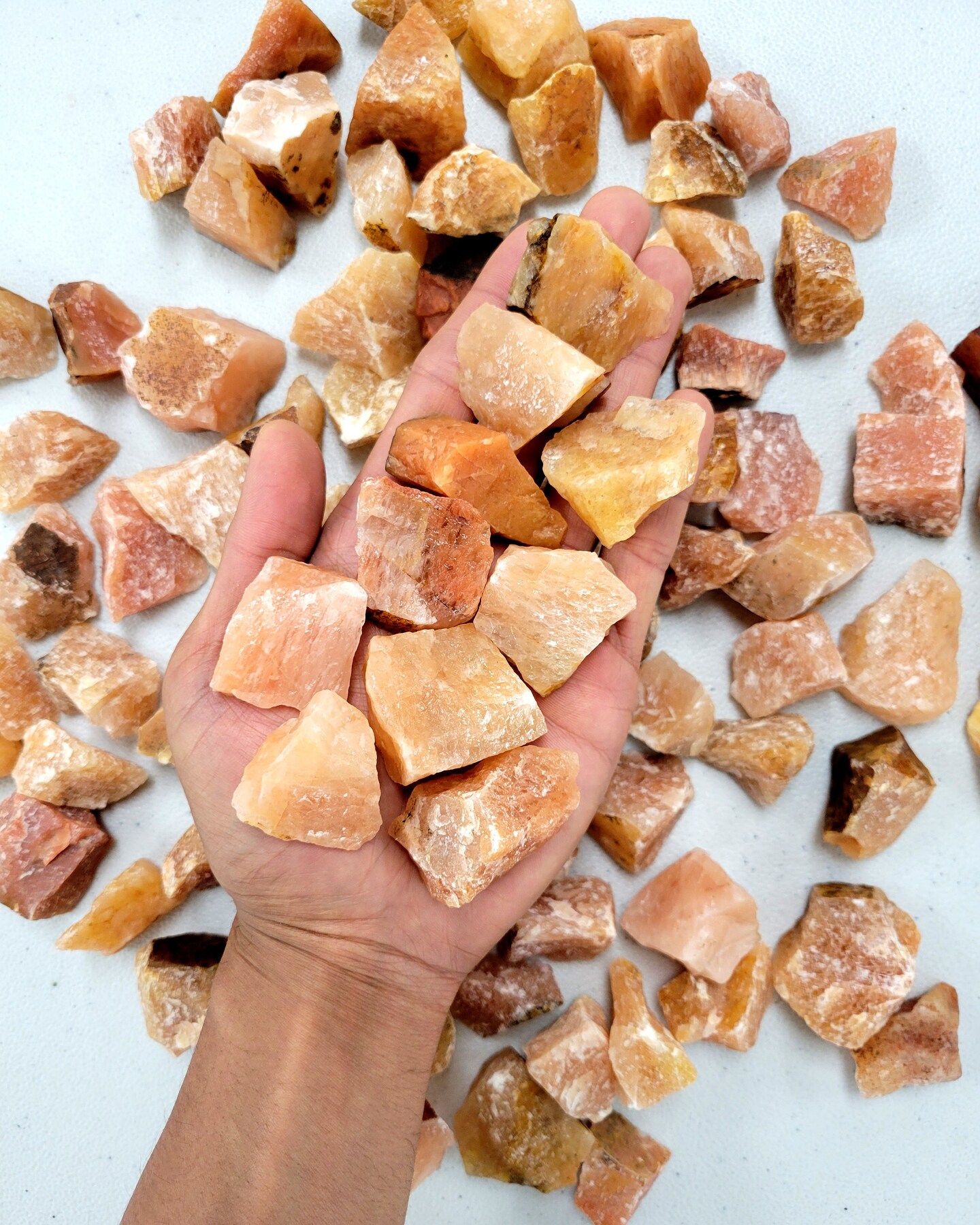 Red Aventurine Crystals Rough Gems &#x26; Stones Bulk from India