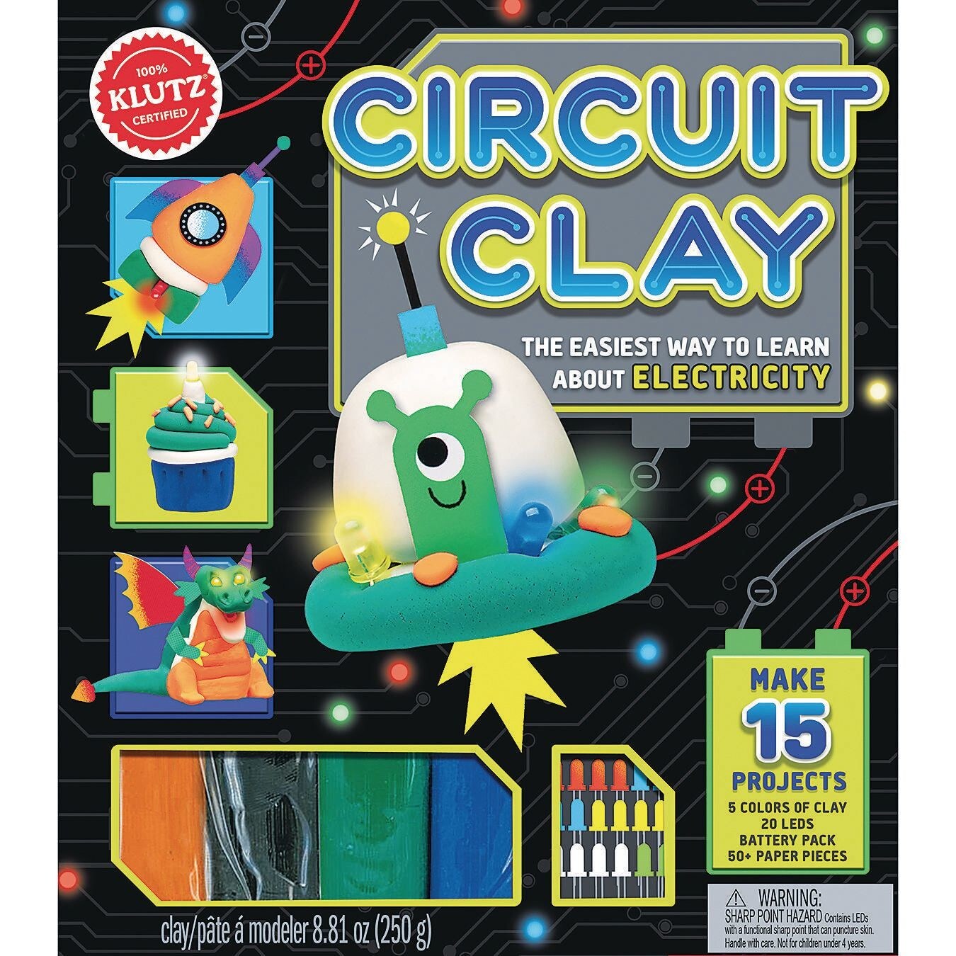 Klutz&#xAE; Circuit Clay STEAM Activity Set. For Teaching Kids to Build Electrical Circuits. Includes Instructions and Colored Images. Makes a Great Addition to STEM, STEAM, and Makerspace Programs.