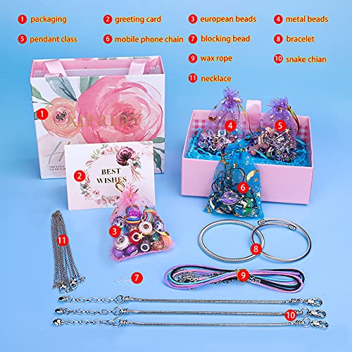 AIPRIDY Charm Bracelet Making Kit,DIY Craft for Girls, Unicorn 150