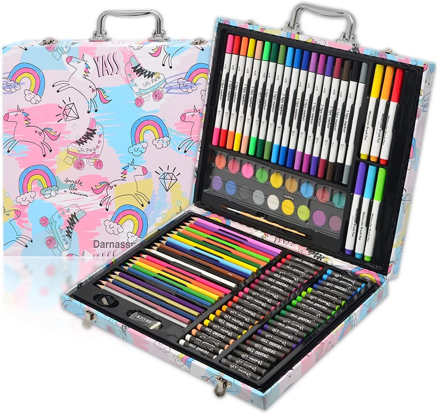 132-Piece Art Set, Deluxe Professional Color Set, Art Kit for Kids