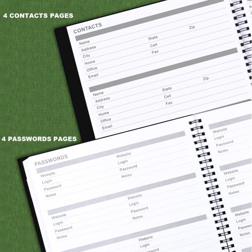 2026 Monthly Planner - JAN 2026 - DEC 2026 Planner/Calendar,12 Monthly Planner with Contacts & Passwords, 8.5" x 11" Planners 2026, Colorful Tabs, Thick Paper, Black