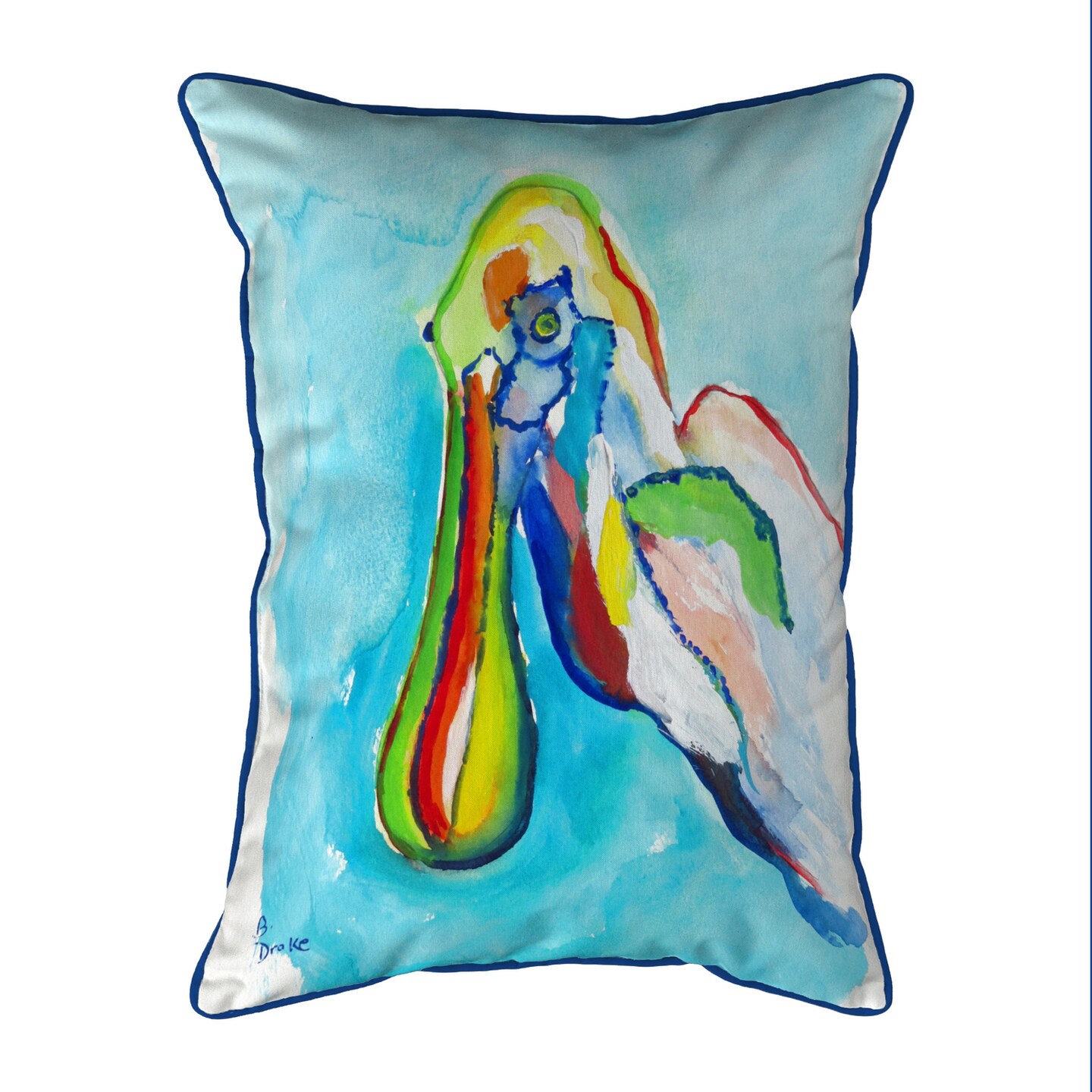 Betsy Drake Spoonbill Head Extra Large Pillow 20 X 24