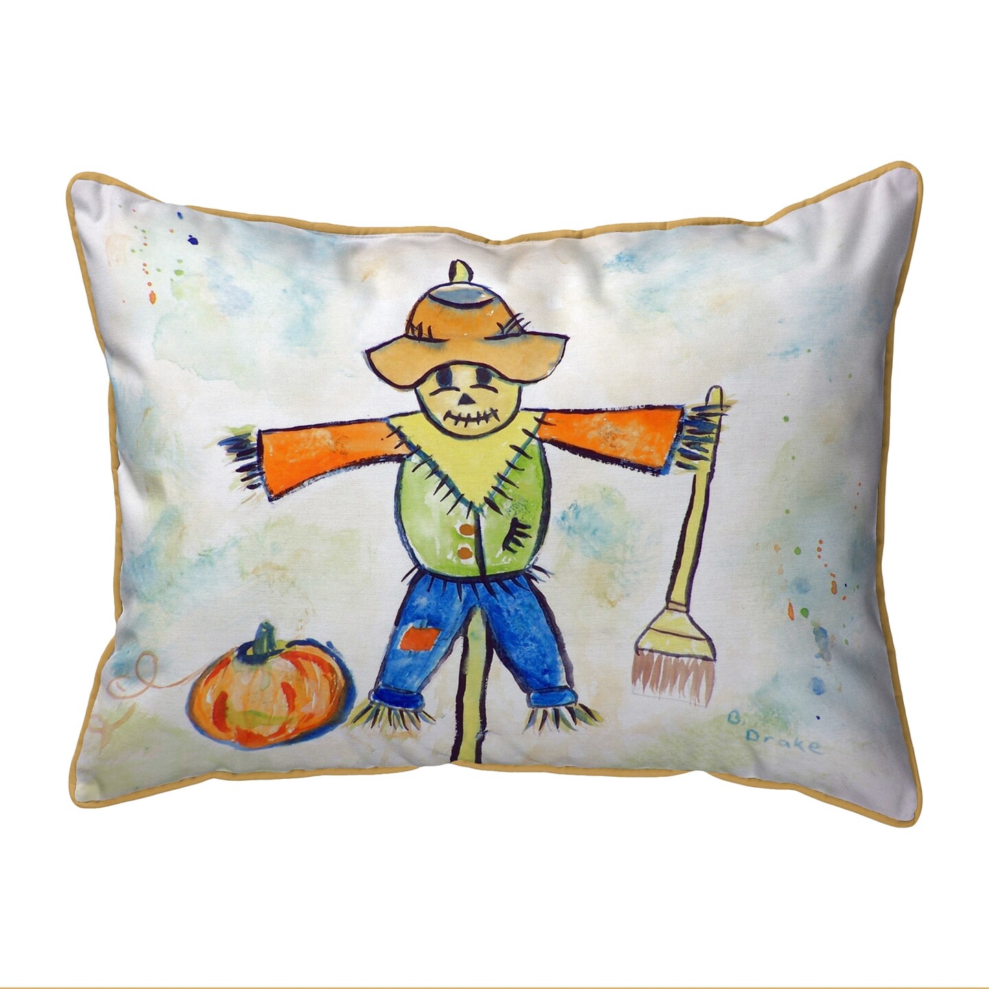 Betsy Drake Scarecrow Large Indoor/Outdoor Pillow 16x20