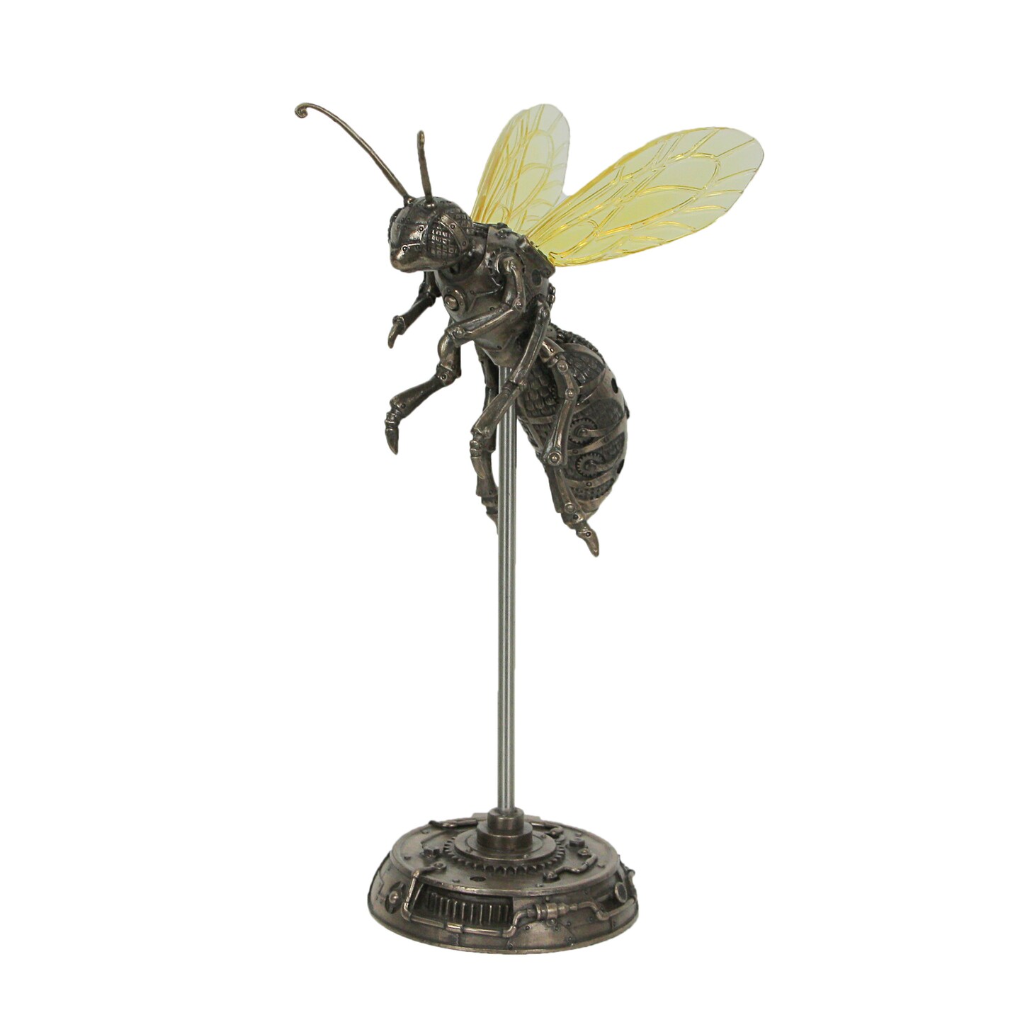 Bronze Finish Steampunk Hornet Specimen on Museum Mount Statue 10.5 Inches High