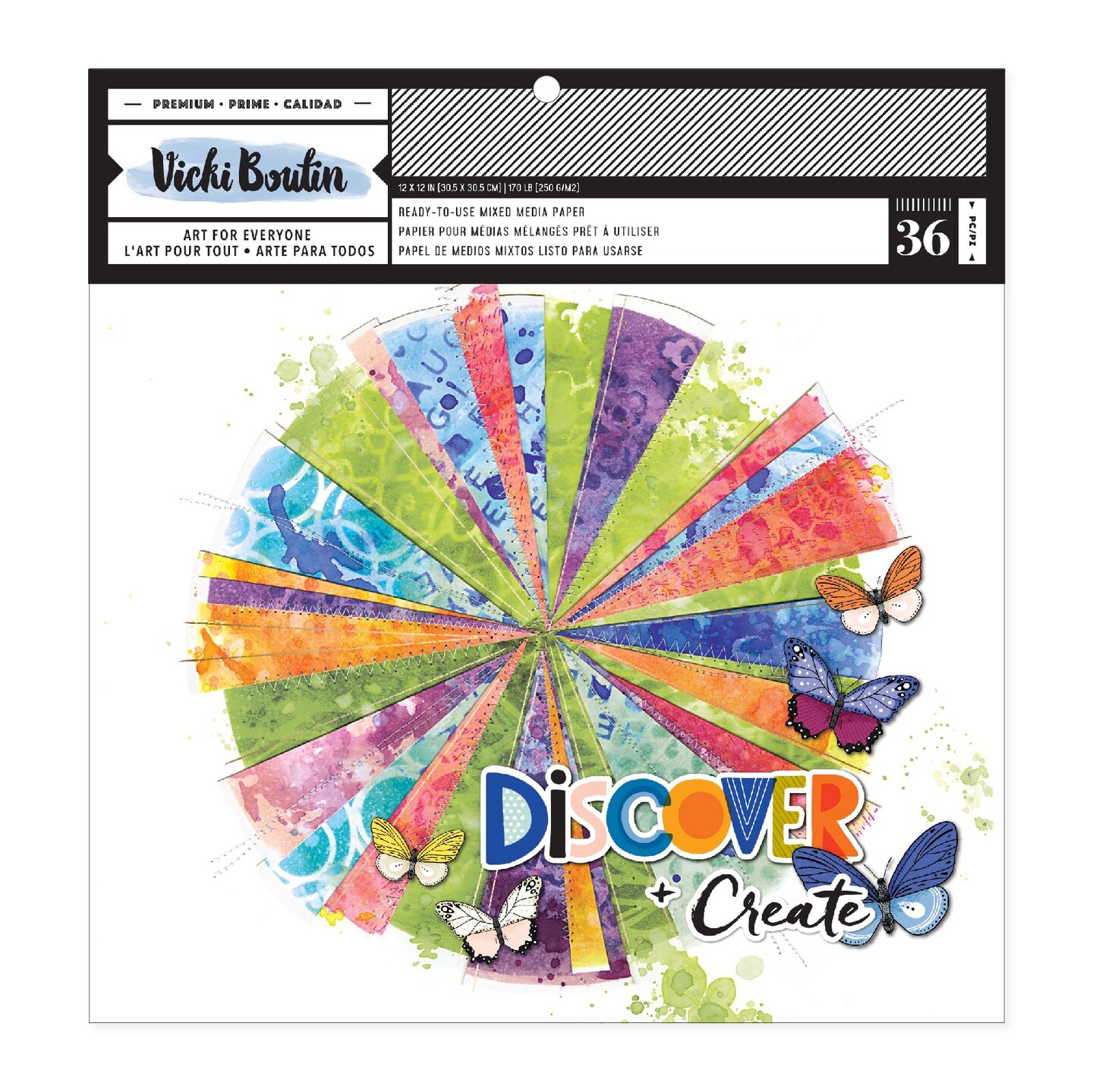 Vicki Boutin Discover + Create Background Pad 12x12&#x22;-36 Sheets